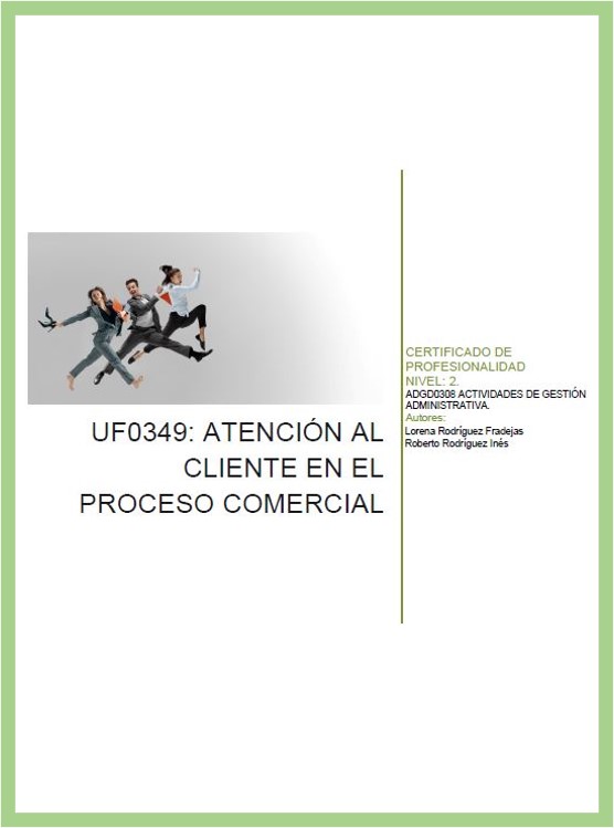 UF0349: Atención al cliente en el proceso comercial